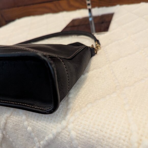 COACH vintage 9311 mini black leather bag baguette - Picture 7 of 11